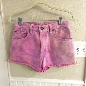 Levi Tie Dye Denim Shorts